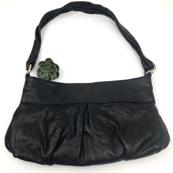 Paolo Masi 100% Black Leather Convertible Shoulder Bag / Clutch - Picture 2 of 16